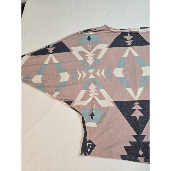 Ordinary Day Womens Top Dolman sleeves Aztec print Stretch Size 3X - Picture 5 of 16